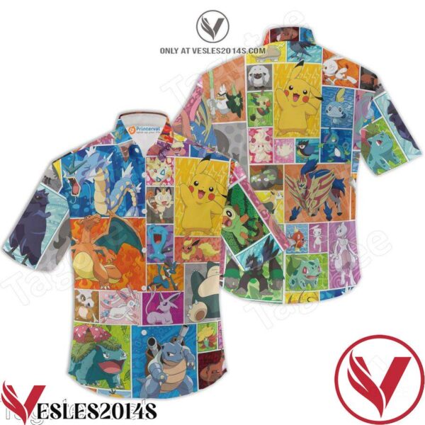 Pokemon Collection Hawaiian Shirt, Unique Gifts For Friends - Vesles2014S 1