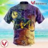 Pokemon Starry Night Campfire Hawaiian Button Up Shirt, Perfect Gifts For Anime Lovers - Vesles2014S