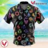 Pokemon Symbols Hawaiian Button Up Shirt, Perfect Gifts For Anime Lovers - Vesles2014S