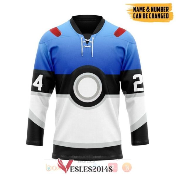 Pokemon Trainers Great Ball Custom Hockey Jersey, Trending Gifts For Fans - Vesles2014s