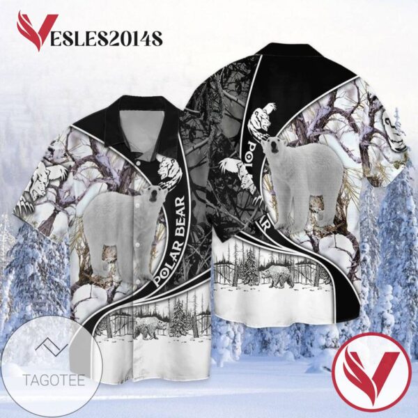 Polar Bear For Men And Women Graphic Print Short Sleeve Hawaiian Casual Shirt Vesles2014S 1