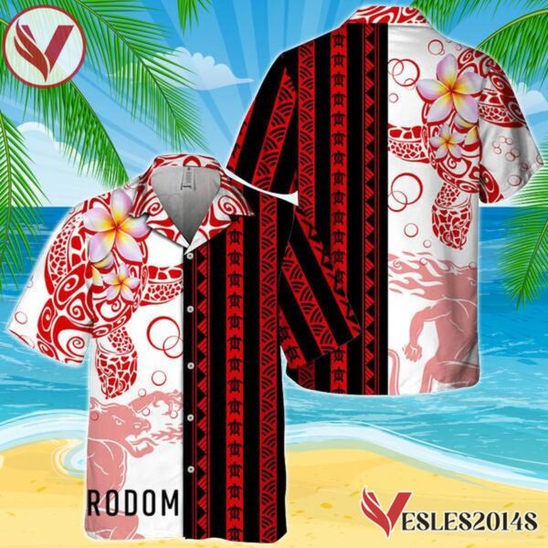 Polynesian Blend Ocean Turtle Fireball Whisky Hawaiian Shirt, Best Summer Gifts For Fans - Vesles2014S