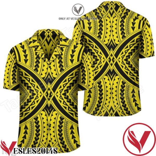 Polynesian Tradition Yellow Hawaiian Shirt, Unique Gifts For Friends - Vesles2014S 1