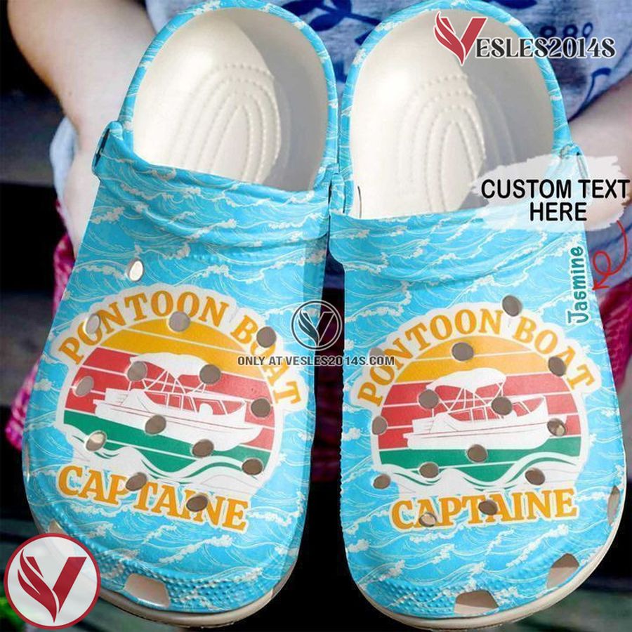 Pontoon Personalized Captain Clog Shoes, Unique Gift From Vesles2014S