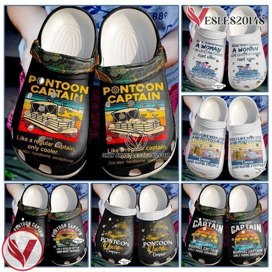 Pontoon Personalized Pontoon Captain Classic Clogs Shoes, Unique Gift From Vesles2014S