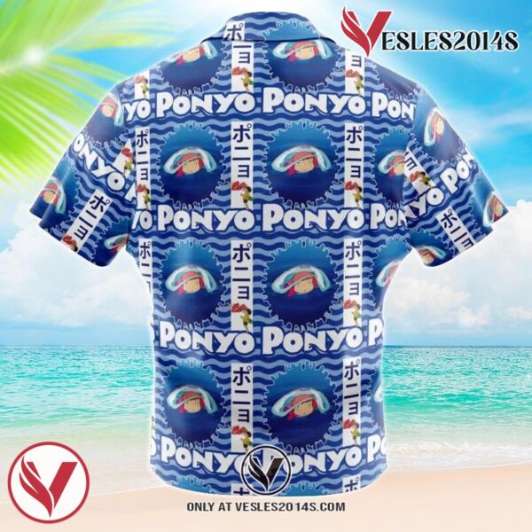 Ponyo Studio Ghibli Hawaiian Button Up Shirt, Perfect Gifts For Anime Lovers - Vesles2014S 1