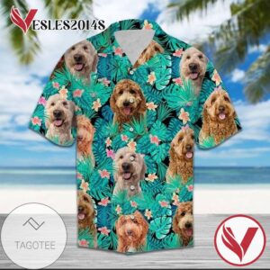 Poodle Dogs Hawaiian Graphic Print Short Sleeve Hawaiian Casual Shirt Vesles2014S 1