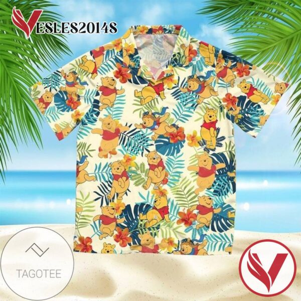 Pooh Cartoon Winnie The Pooh For men And Women Graphic Print Short Sleeve Hawaiian Casual Shirt Vesles2014S 1