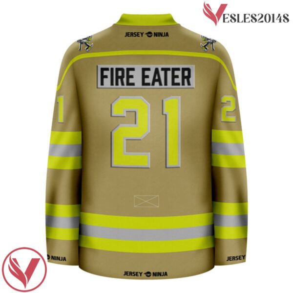 Pop Culture Firefighter - Turnout Gear Tan Hockey Jersey - Vesles2014S 3
