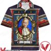Pope John Paul Ii Stained Glass Hawaiian Shirt, Unique Gifts For Friends - Vesles2014S 1