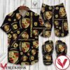 Porches Logo Combo Hawaiian Shirt, Beach Shorts And Flip Flop, Unique Gifts For Friends - Vesles2014S 1