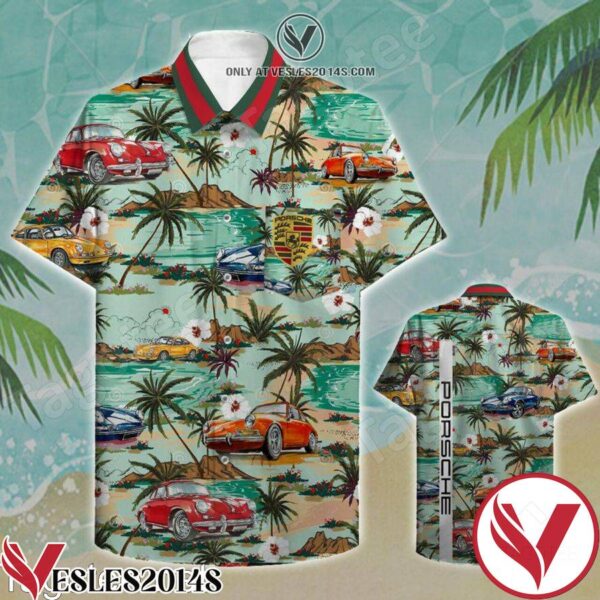 Porsche Car Collection On Peninsula Hawaiian Shirt, Unique Gifts For Friends - Vesles2014S 1