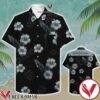 Porsche Grey Hibiscus Black Hawaiian Shirt, Unique Gifts For Friends - Vesles2014S 1