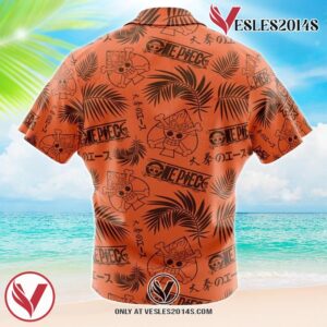 Portgas D Ace Aloha OP Hawaiian Button Up Shirt, Perfect Gifts For Anime Lovers - Vesles2014S 1