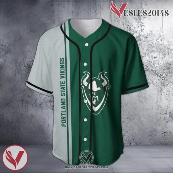 Portland State Vikings Baseball Jersey Half Style NCAA, Unique Gifts For Fans - Vesles2014s