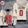 Portland Trail Blazers Damian Lillard 0 White fleece hoodie, Best Outfit For Fans Sport - Vesles2014S 1
