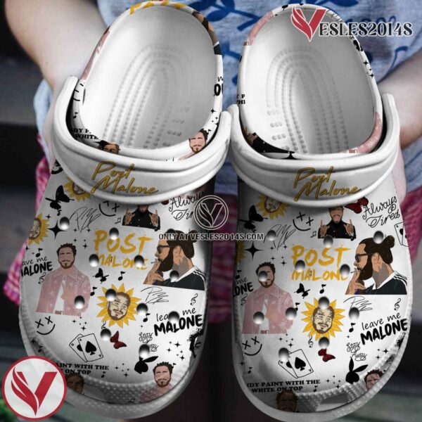 Post Malone Music Crocs Crocband Clogs Shoes, Unique Gifts For Fans Style 9 - Vesles2014S