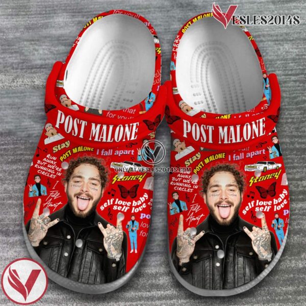 Post Malone Rapper Music Crocs Crocband Clogs Shoes, Unique Gifts For Fans Style 2 - Vesles2014S 2