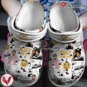 Post Malone Rapper Music Crocs Crocband Clogs Shoes, Unique Gifts For Fans Style 3 - Vesles2014S