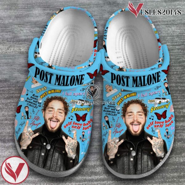 Post Malone Rapper Music Crocs Crocband Clogs Shoes, Unique Gifts For Fans Style 4 - Vesles2014S 2