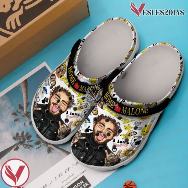 Post Malone Rapper Music Crocs Crocband Clogs Shoes, Unique Gifts For Fans Style 5 - Vesles2014S 2