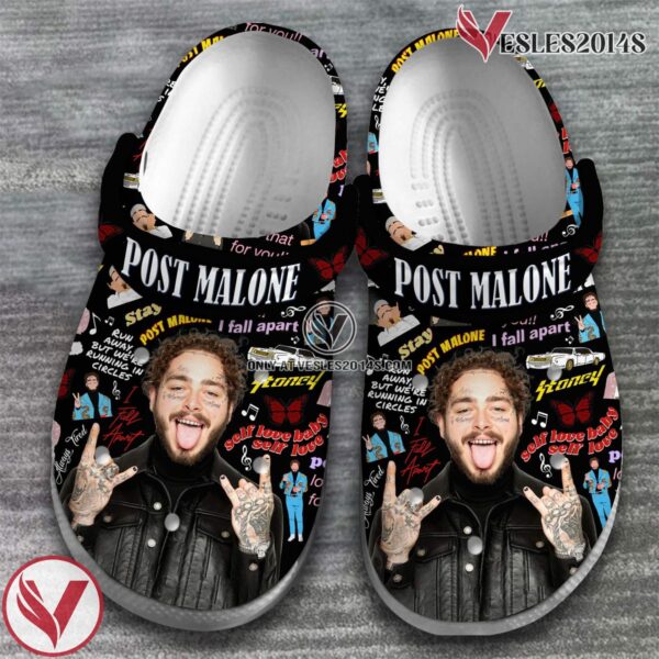 Post Malone Rapper Music Crocs Crocband Clogs Shoes, Unique Gifts For Fans Style 6 - Vesles2014S 2