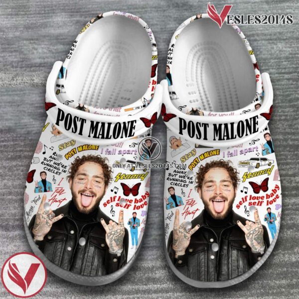 Post Malone Rapper Music Crocs Crocband Clogs Shoes, Unique Gifts For Fans Style 8 - Vesles2014S 2