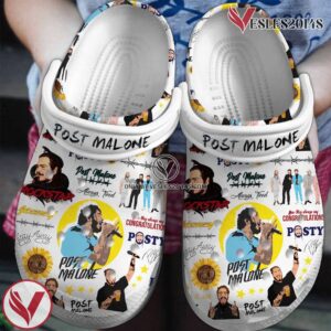 Post Malone Rapper Singer Music Crocs Crocband Clogs Shoes, Unique Gifts For Fans - Vesles2014S