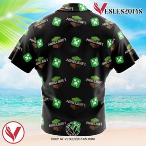 Power Minecraft Hawaiian Button Up Shirt, Perfect Gifts For Anime Lovers - Vesles2014S 1
