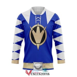 Power Ranger Dino Thunder Blue Hockey Jersey, Trending Gifts For Fans - Vesles2014s