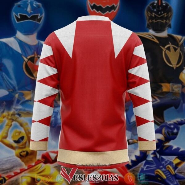Power Ranger Dino Thunder Red Hockey Jersey Shirt, Trending Gifts For Fans - Vesles2014s 3