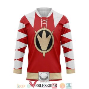 Power Ranger Dino Thunder Red Hockey Jersey Shirt, Trending Gifts For Fans - Vesles2014s
