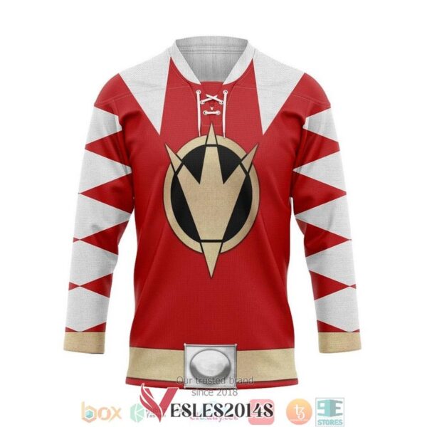 Power Ranger Dino Thunder Red Hockey Jersey Shirt, Trending Gifts For Fans - Vesles2014s