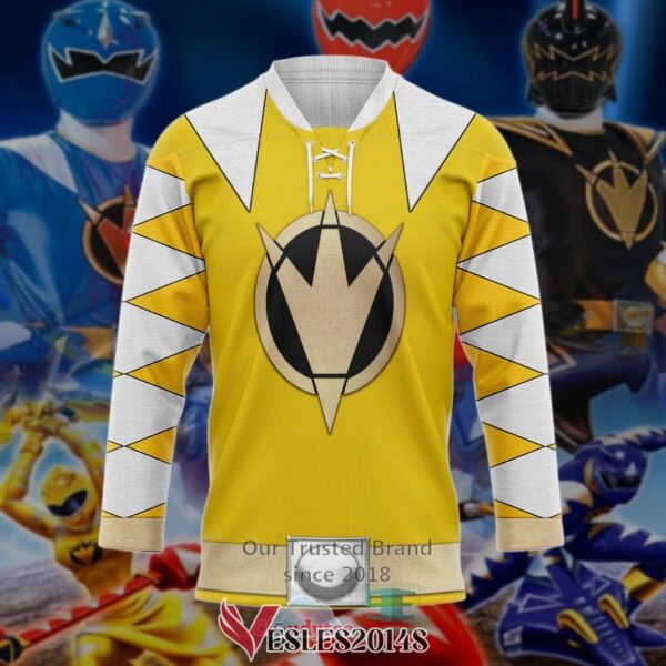 Power Ranger Dino Thunder Yellow Hockey Jersey, Trending Gifts For Fans - Vesles2014s 2
