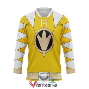 Power Ranger Dino Thunder Yellow Hockey Jersey, Trending Gifts For Fans - Vesles2014s