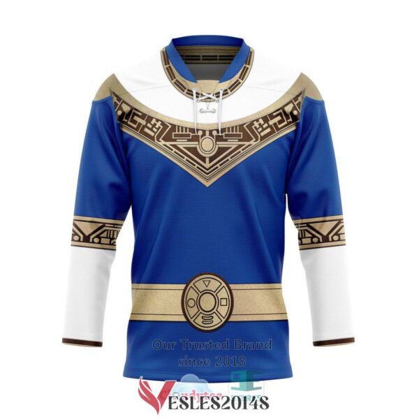 Power Rangers Zeo Blue Hockey Jersey, Trending Gifts For Fans - Vesles2014s