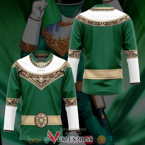 Power Rangers Zeo Green Hockey Jersey Shirt, Trending Gifts For Fans - Vesles2014s 2