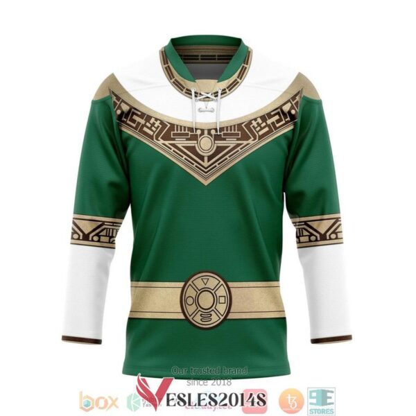 Power Rangers Zeo Green Hockey Jersey Shirt, Trending Gifts For Fans - Vesles2014s
