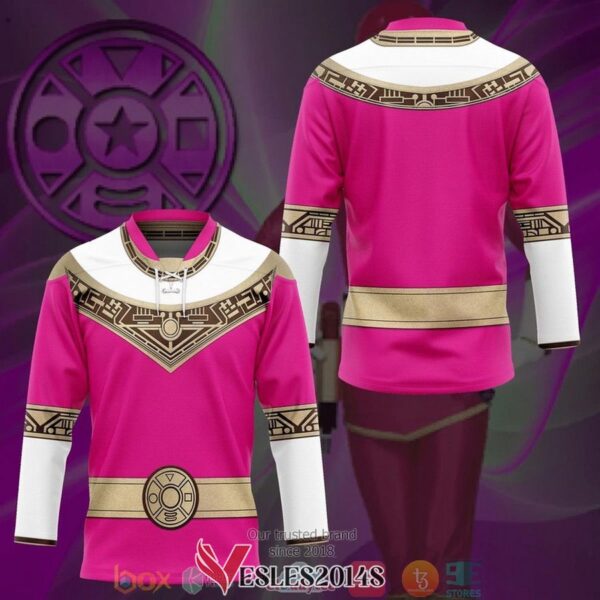 Power Rangers Zeo Pink Hockey Jersey Shirt, Trending Gifts For Fans - Vesles2014s 2
