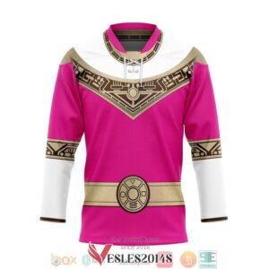 Power Rangers Zeo Pink Hockey Jersey Shirt, Trending Gifts For Fans - Vesles2014s