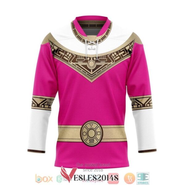 Power Rangers Zeo Pink Hockey Jersey Shirt, Trending Gifts For Fans - Vesles2014s