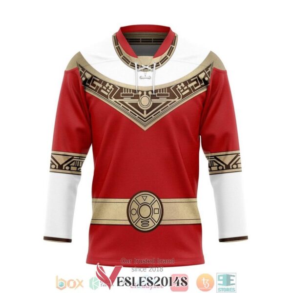 Power Rangers Zeo Red Hockey Jersey Shirt, Trending Gifts For Fans - Vesles2014s