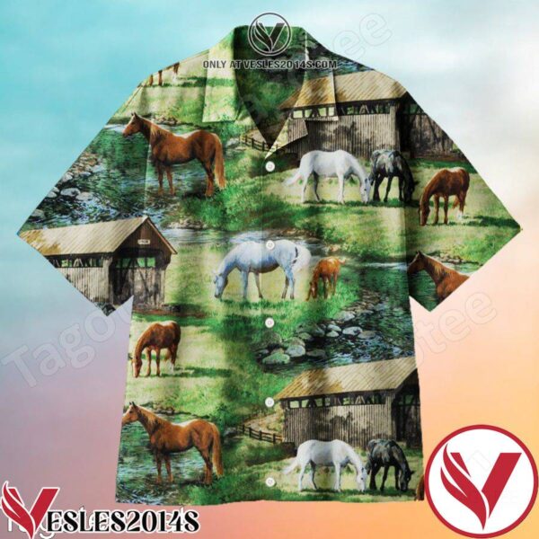 Powerful Racehorse In The Racetrack Hawaiian Shirt, Unique Gifts For Friends - Vesles2014S 1