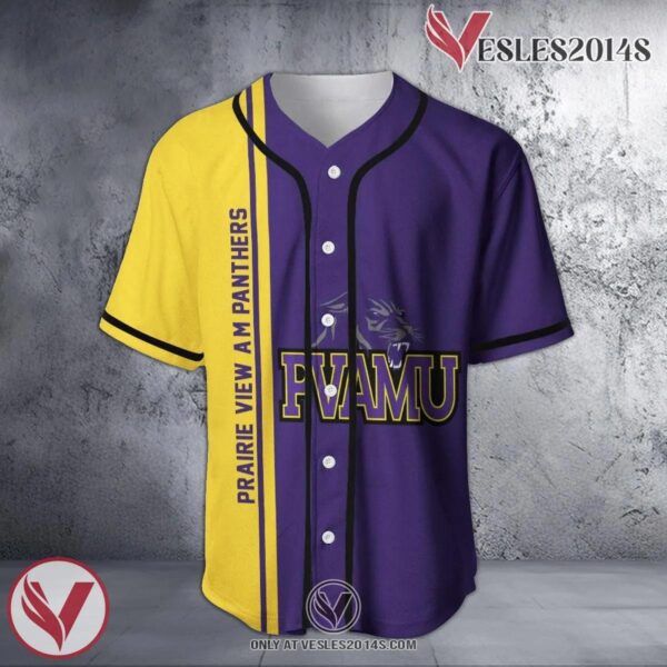Prairie View A&M Panthers Baseball Jersey Half Style NCAA, Unique Gifts For Fans - Vesles2014s
