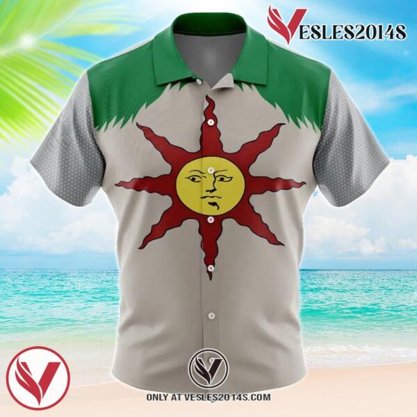 Praise the Sun Dark Souls Hawaiian Button Up Shirt, Perfect Gifts For Anime Lovers - Vesles2014S