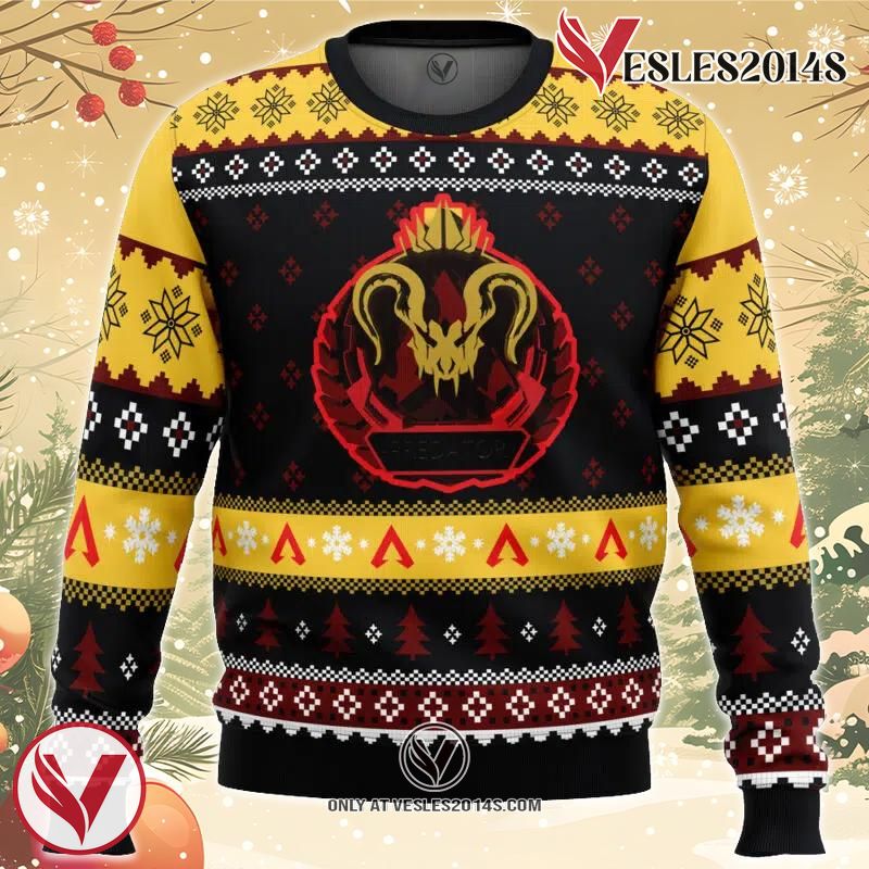 Predator Rank Apex Legends Ugly Christmas Sweater, Unique Christmas Gift For Fans - Vesles2014S