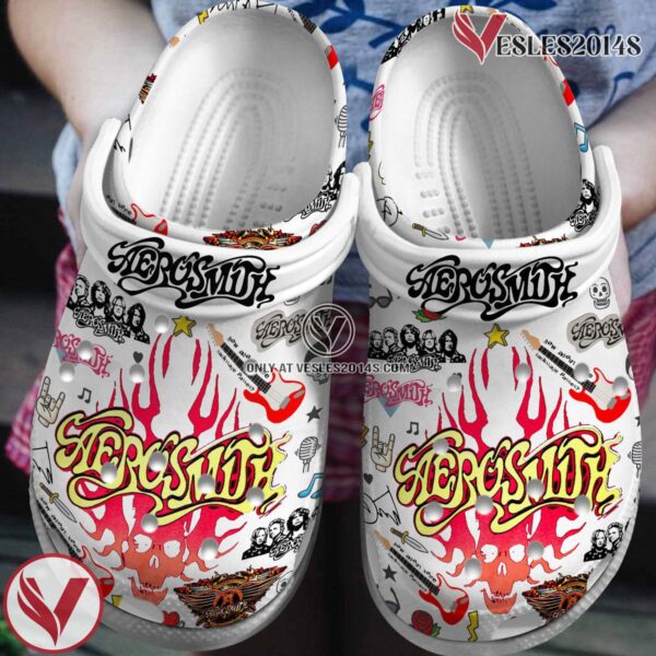 Premium Aerosmith Music Crocs Crocband Clogs Shoes, Unique Gifts For Fans Style 2 - Vesles2014S