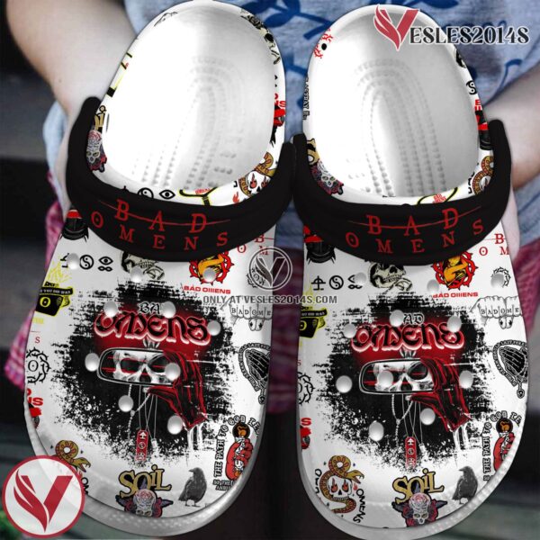 Premium Bad Omens Music Crocs Crocband Clogs Shoes, Unique Gifts For Fans - Vesles2014S
