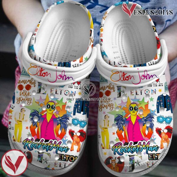 Premium Elton John Music Crocs Crocband Clogs Shoes, Unique Gifts For Fans Style 2 - Vesles2014S