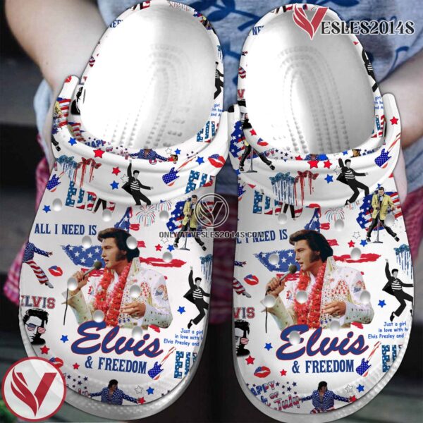 Premium Elvis Presley Music Crocs Crocband Clogs Shoes, Unique Gifts For Fans Style 2 - Vesles2014S